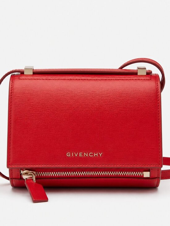 Givenchy Handbags - Givenchy Pandora Mini Crossbody Bag Red Leather Authentic